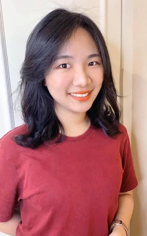 女生中長髮、長瀏海、溫塑燙