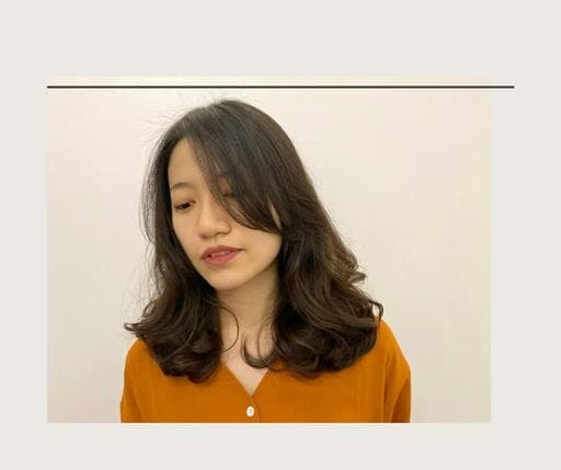 長瀏海、女生長髮、溫塑燙