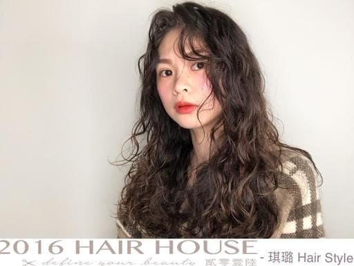 長瀏海、女生長髮、溫塑燙