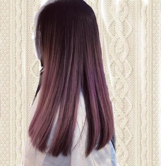 女生中長髮、長瀏海、漂色