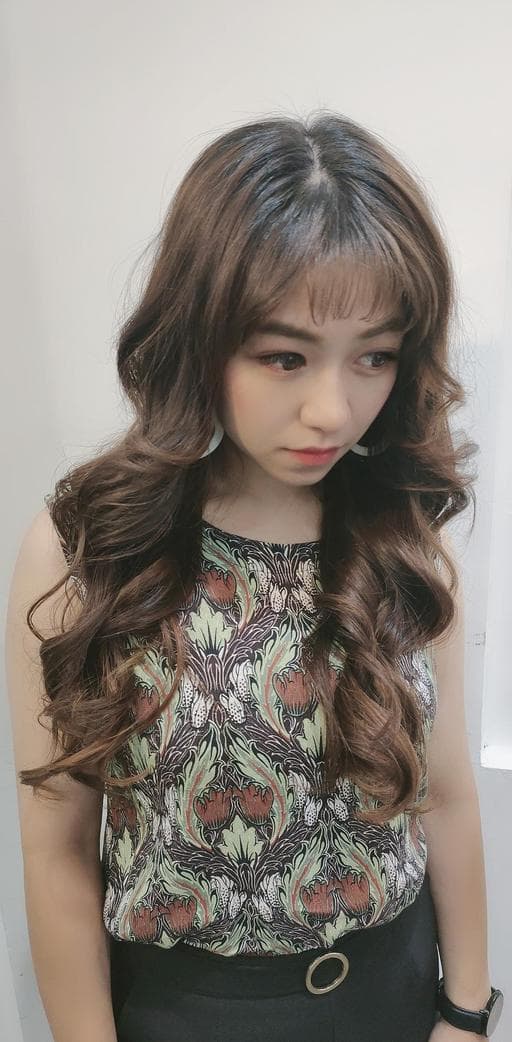 女生中長髮、溫塑燙、女生燙髮