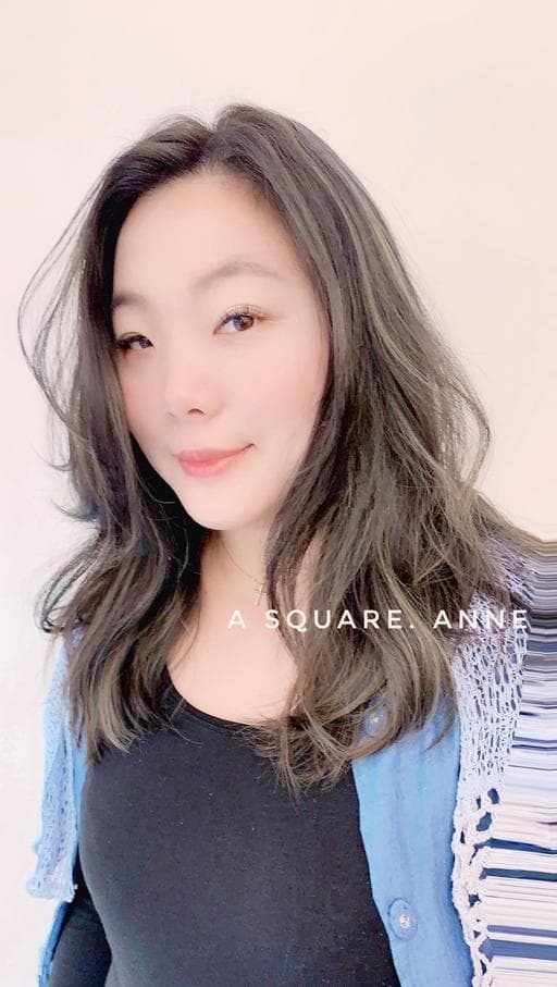 長瀏海、漂色、女生長髮