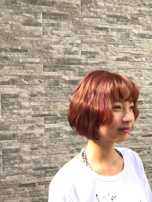 女生短髮、電棒造型、不用漂髮
