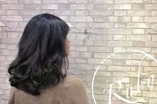 女生中長髮、質感溫塑、女生過肩長髮