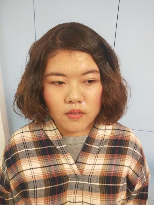 女生短髮、溫塑燙、長瀏海