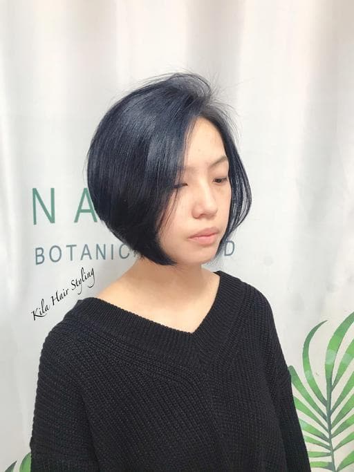 女生短髮、長瀏海、女生染髮