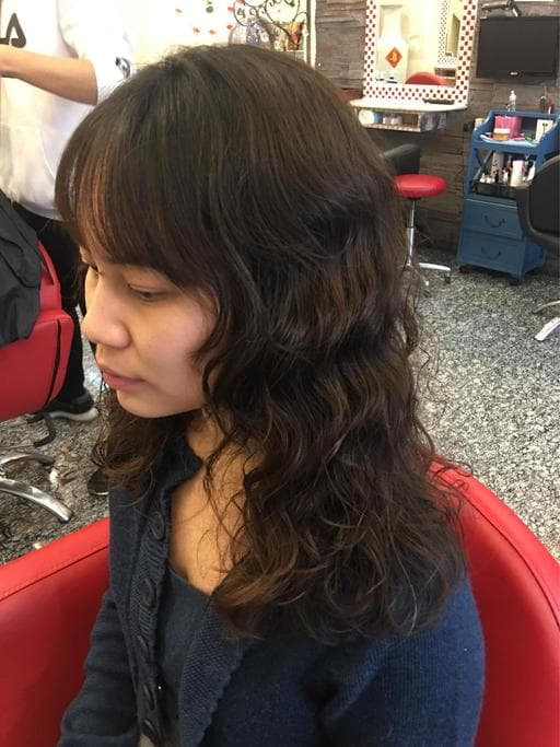 燙卷、女生長髮、溫塑燙