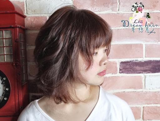 女生染髮、溫塑燙、短瀏海