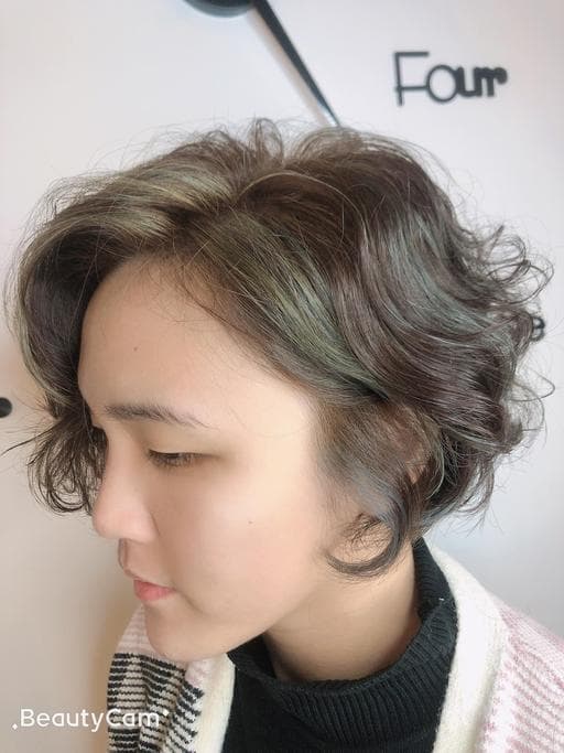 女生短髮、新竹剪髮、亞麻綠
