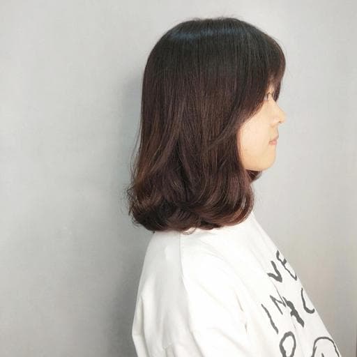 女生中長髮、冷燙、女生燙髮