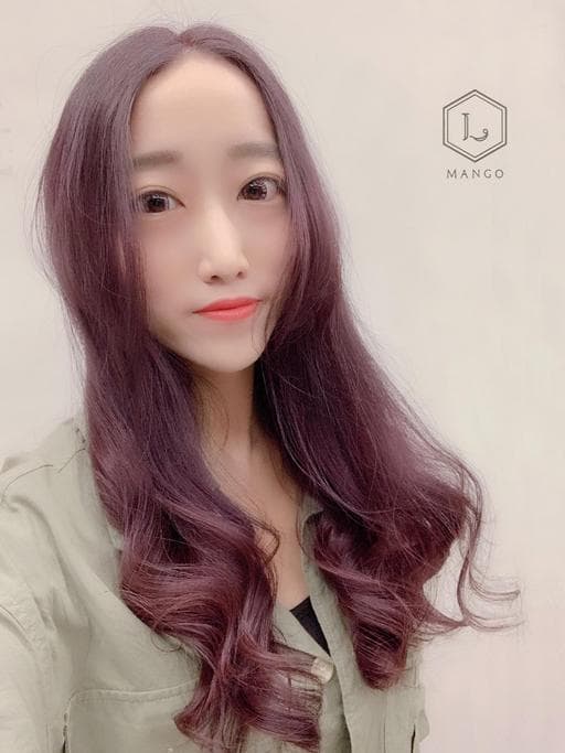 女生中長髮、浪漫大卷、女生染髮