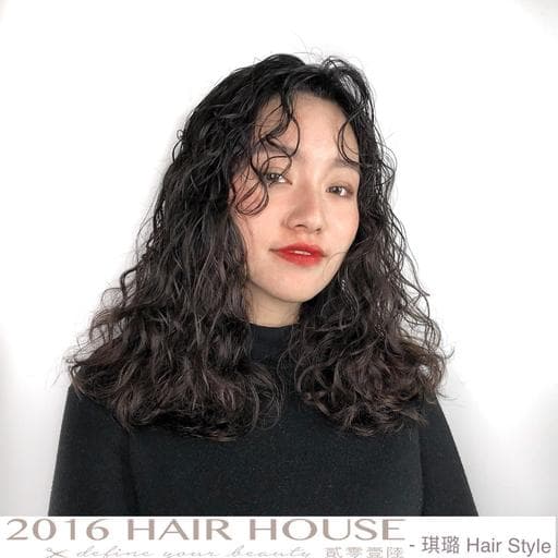 長瀏海、女生長髮、溫塑燙