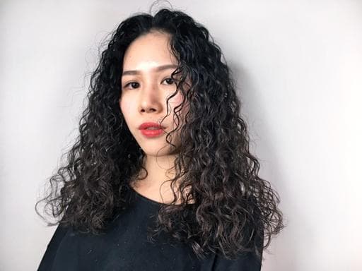 長瀏海、女生長髮、溫塑燙