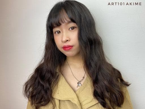 短瀏海、水波紋卷、女生長髮