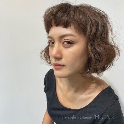 女生短髮、女生染髮、不用漂髮