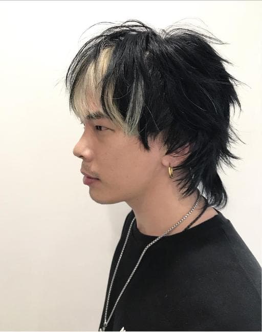 長瀏海、漂色、男生短髮