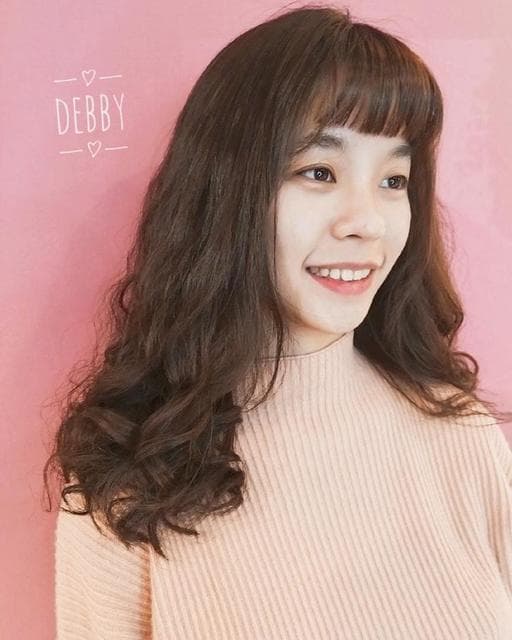 燙卷、女生長髮、短瀏海