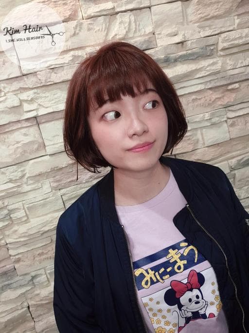 女生短髮、鮑伯頭、棕色系