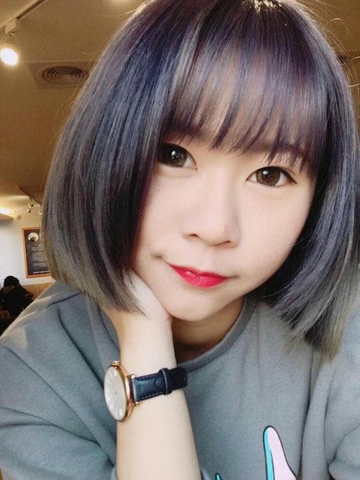 染髮、女生短髮、質感