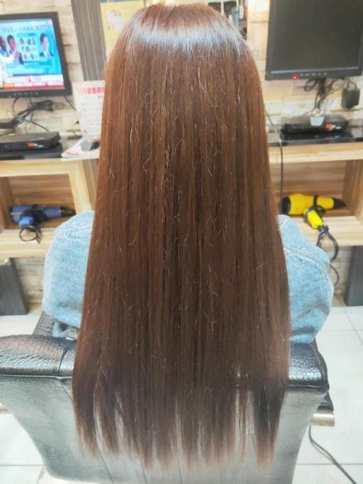 長瀏海、棕色系、女生長髮