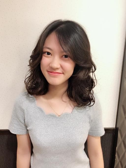 女生中長髮、溫塑燙、女生燙髮
