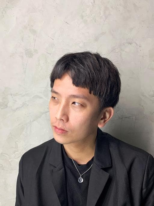 男生短髮、短瀏海、簡約