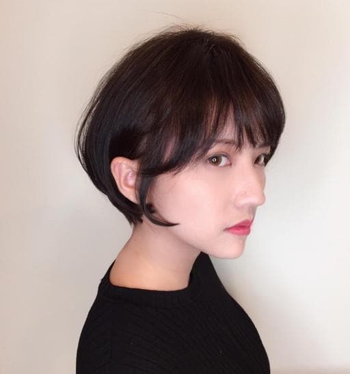 女生短髮、女生染髮、短瀏海