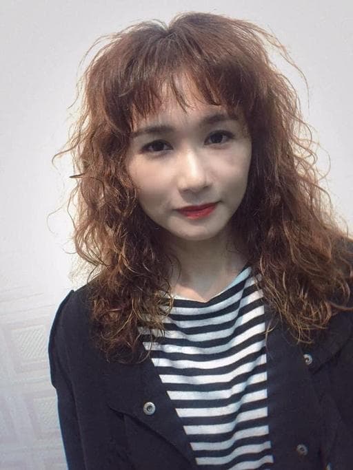 溫塑燙、女生燙髮、三角臉
