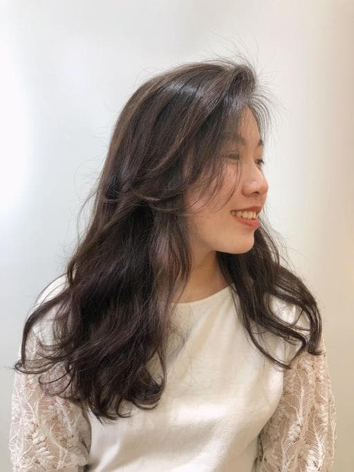 長瀏海、溫塑燙、女生燙髮