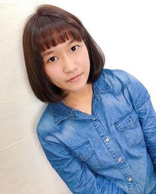 女生短髮、短瀏海、溫塑燙