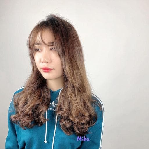 長瀏海、女生長髮、溫塑燙