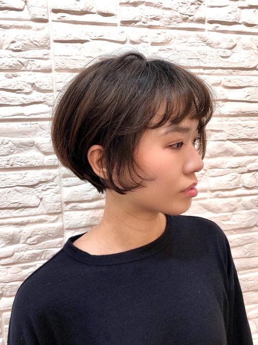 女生短髮、長瀏海、不用漂髮