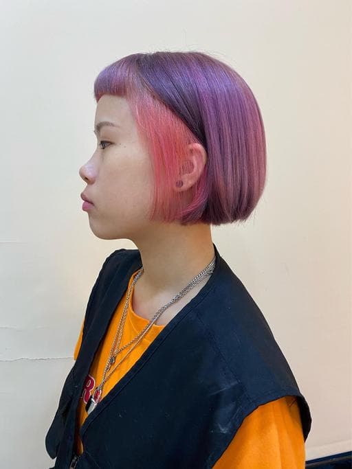 女生短髮、女生染髮、漂色