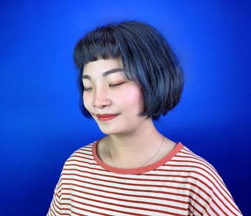 女生短髮、女生染髮、短瀏海