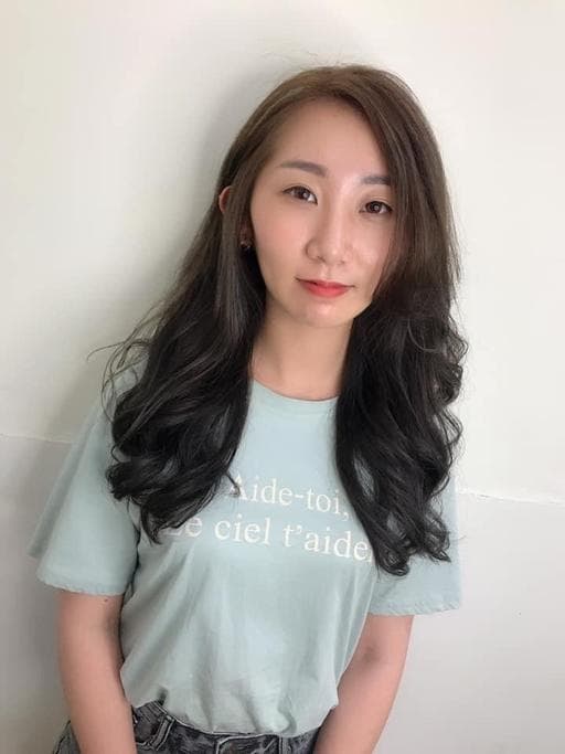 長瀏海、女生染燙、棕色系