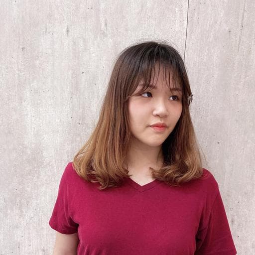 女生長髮、短瀏海、女生燙髮
