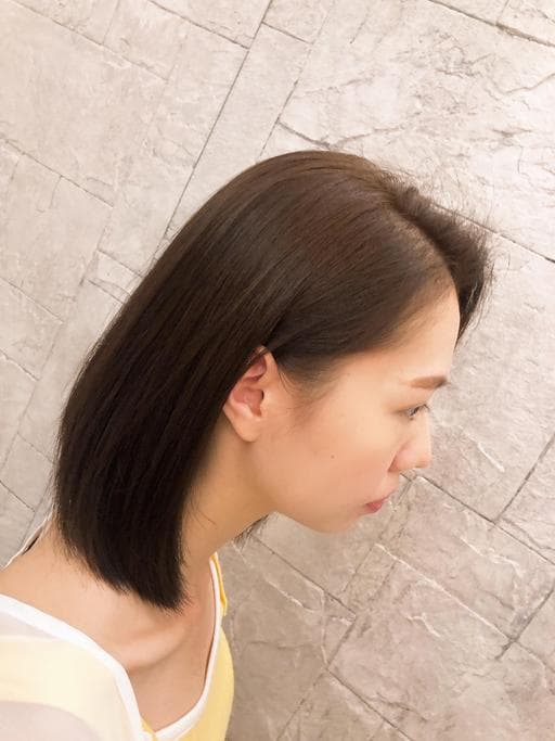 女生中長髮、及肩髮、女生染髮
