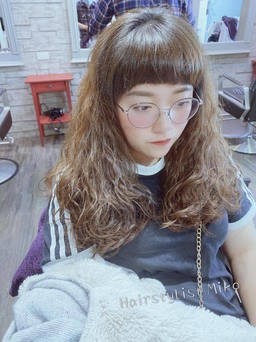 女生長髮、燙型不燙捲、溫塑燙