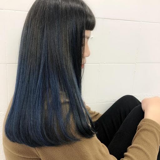 挑染、漂色、藍色系