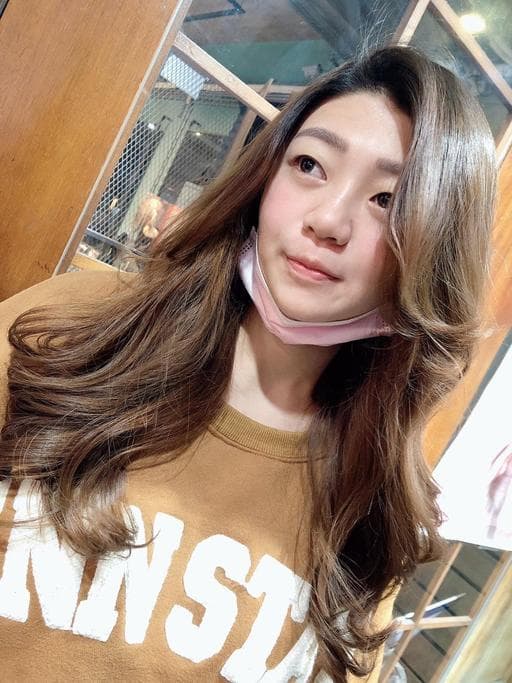 燙卷、長瀏海、女生染燙