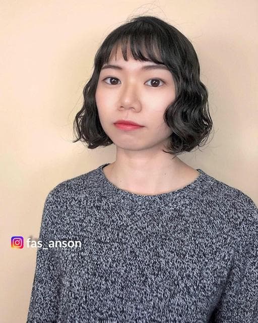 女生短髮、短瀏海、女生燙髮