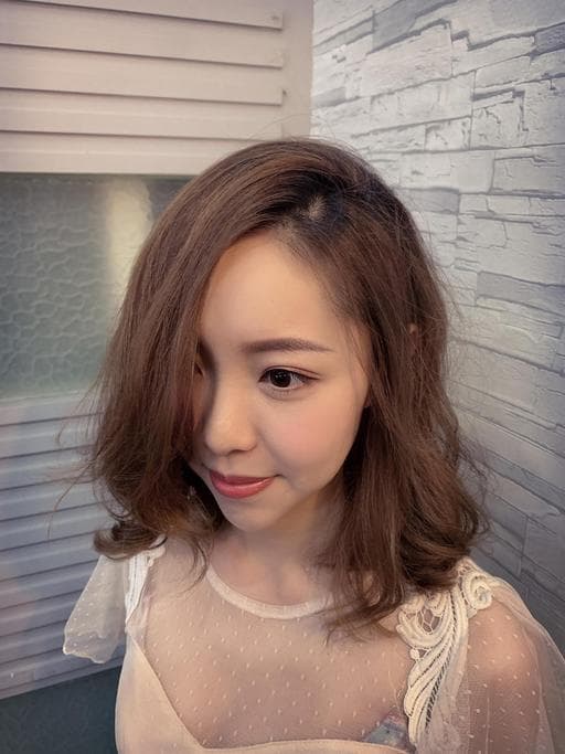 女生短髮、長瀏海、女生染燙
