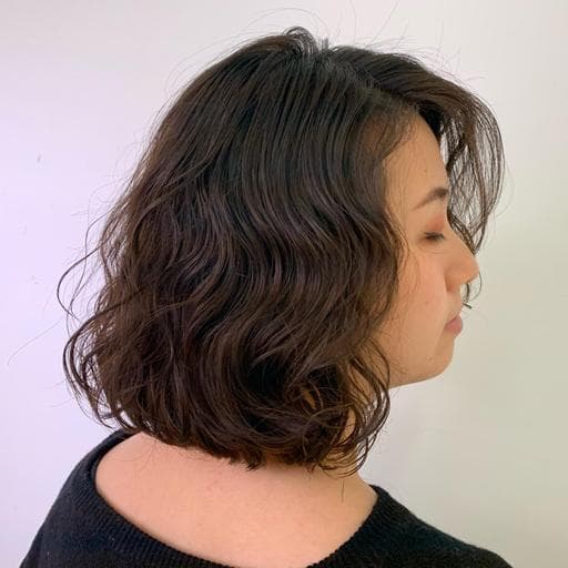 女生短髮、楓糖斑比色、女生燙髮