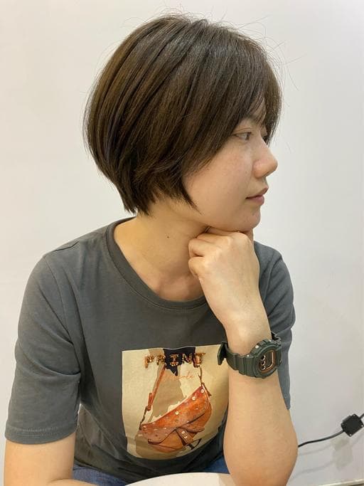 女生短髮、女生染髮、短瀏海