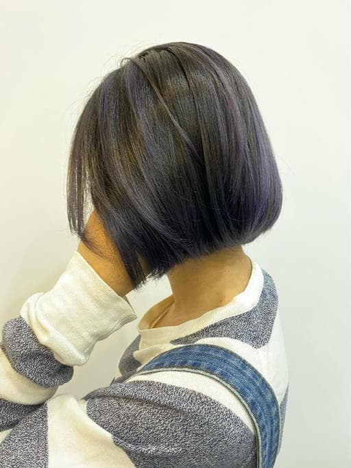 女生短髮、長瀏海、漂色