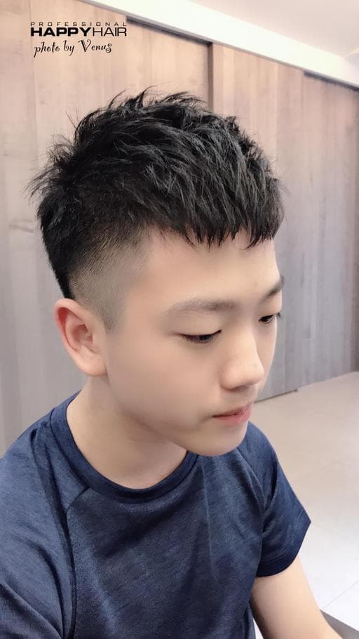 男生短髮、短瀏海、鵝蛋臉