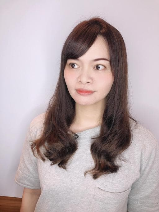 女生染燙、女生染髮、短瀏海