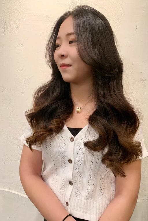 長瀏海、女生長髮、溫塑燙