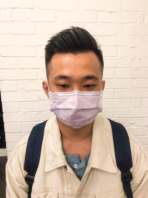 粗硬髮、男生短髮、圓臉