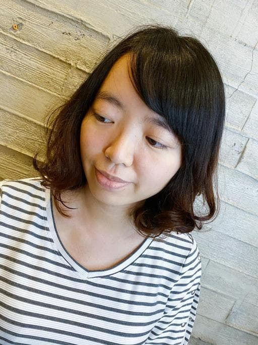 女生中長髮、粗硬髮、清新中短髮-(耳下肩上)